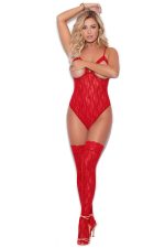 Teddy rouge en dentelle ouvert