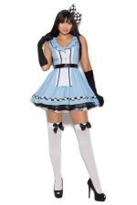 Costume alice Halloween - robe bleue à carreaux