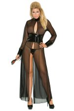 Robe transparente résille et vinyle grande taille