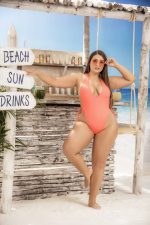 Maillot une pièce pêche grande taille sexy