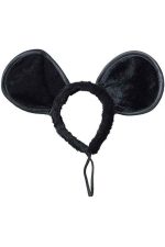 Oreilles de souris noires XL en feutre
