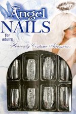 Ongles press-on argentés réutilisables