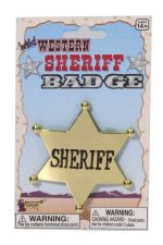 Badge de shérif western doré