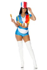 Costume sexy employée de restauration rapide