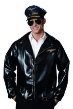 Veste pilote vinyle sexy