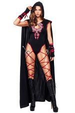 Costume ninja feu de dragon avec cape