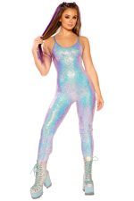 Combinaison catsuit pailletée métallique
