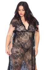 Ensemble kaftan dentelle grande taille
