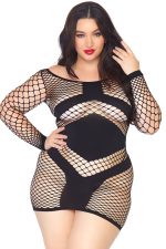 Robe sexy résille diamant grande taille