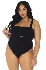 Ensemble bandeau et body porte-jarretelles grande taille