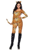 Costume tigresse sauvage imprimé tigre