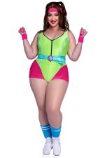 Costume sexy workout années 80 grande taille
