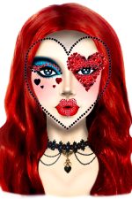 Bijoux yeux reine rouge