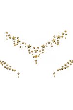Bijoux faciaux étoiles dorées