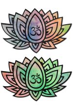 Cache-tétons pastel tie-dye lotus arc-en-ciel