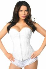 Corset overbust en dentelle blanche