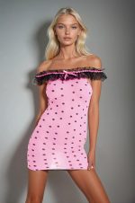 Chemise sexy à volants et string assorti