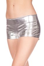 Short métallisé sexy à taille haute