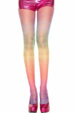 Collants en dentelle arc-en-ciel