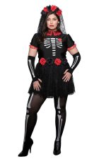 Costume grande taille jour des morts pour halloween