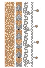Tatouage bracelet métallique doré et argenté