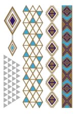 Tatouage éphémère doré Egyptien
