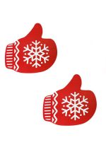 Gants de noël cache-tétons satinés