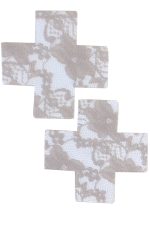 Cache-tétons en dentelle cappuccino