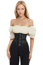 Corset underbust noir en résille
