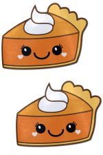 Cache-tétons tarte à la citrouille kawaii