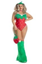 Costume fraise séduisant grande taille
