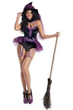 Costume sorcière prune sucrée sexy