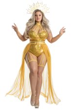 Costume grande taille soleil levant doré
