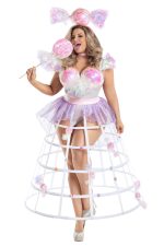 Costume reine bonbon grande taille lamé irisé