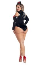 Costume infirmière sexy grande taille noir et rouge