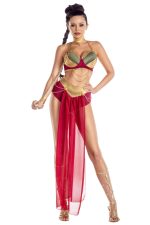 Costume princesse de l'espace sexy avec chaînes dorées