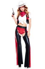 Costume cowgirl ride 'em 6 pièces