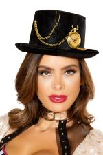 Chapeau haut de forme noir avec montre à gousset