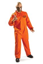 Costume psycho ward Halloween avec veste et masque
