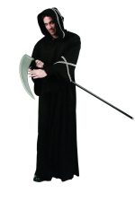 Robe à capuche style guerrier noir