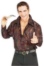 Chemise disco pailletée
