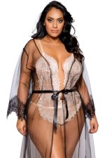 Robe longue transparente élégante grande taille