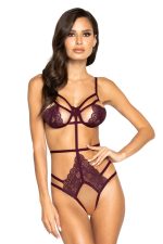 Body dentelle ouvert à brides