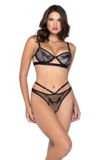 Ensemble lingerie sexy léopard en résille