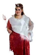 Costume diablesse sexy avec ailes et serre-tête