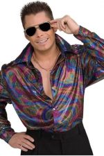 Chemise costume disco multicolore