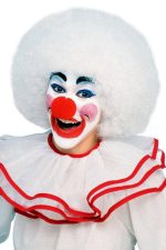Perruque de clown blanche