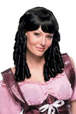 Perruque costume noire