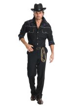 Chemise cowboy et chapeau western noirs