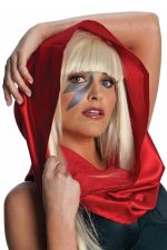 Foulard rouge satiné Lady Gaga